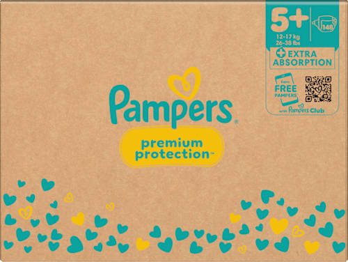 Windeln Gr. 5+ (12-17 kg) Monatsbox Pampers premium protection