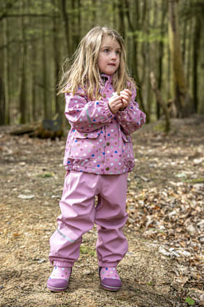 Regenjacke mit Punkte-Muster, lila, Gr. 122/128 Mikk-Line