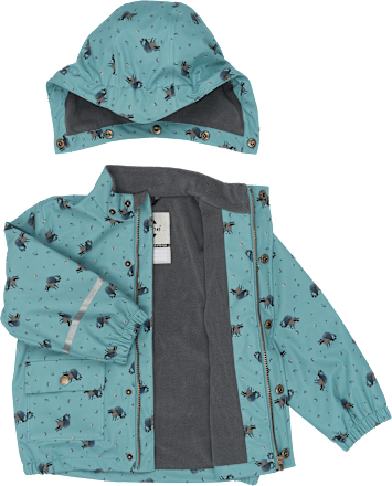 Regenjacke mit Waschbär-Muster, blau, Gr. 110/116 Mikk-Line