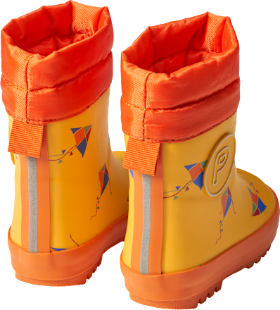 Gummistiefel mit Futter & Drachen-Muster, gelb, Gr. 22/23 PUSBLU
