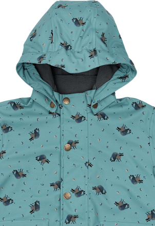 Regenjacke mit Waschbär-Muster, blau, Gr. 86/92 Mikk-Line