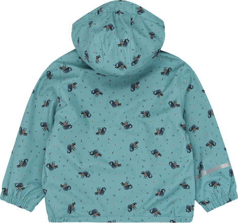 Regenjacke mit Waschbär-Muster, blau, Gr. 110/116 Mikk-Line