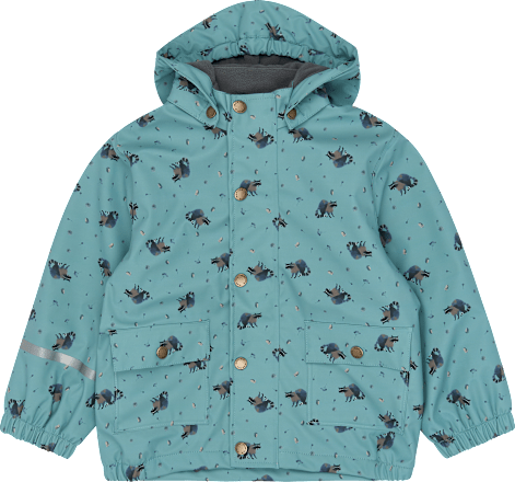 Regenjacke mit Waschbär-Muster, blau, Gr. 86/92 Mikk-Line