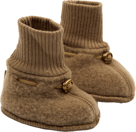 Schuhe mit Merinowolle, gold, Gr. 62/68 Mikk-Line