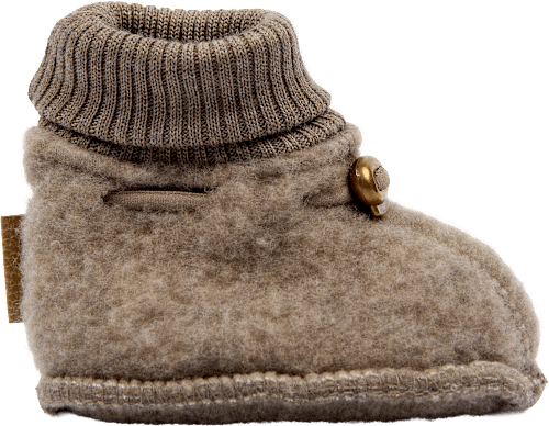 Schuhe mit Merinowolle, braun, Gr. 62/68 Mikk-Line