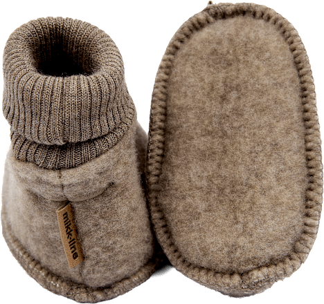 Schuhe mit Merinowolle, braun, Gr. 62/68 Mikk-Line
