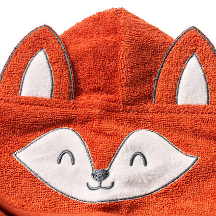 Badeponcho mit Fuchs-Kapuze, orange, Gr. 1 ALANA