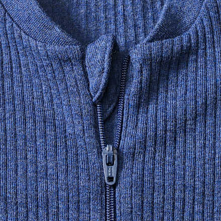 Schlafanzug mit Ripp-Struktur, blau, Gr. 62/68 ALANA