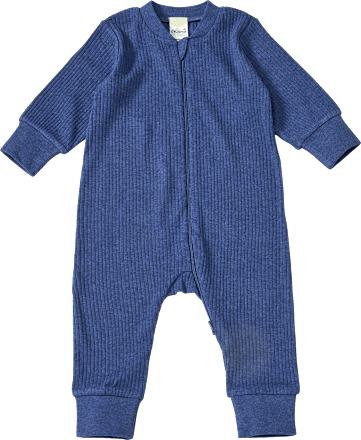 Schlafanzug mit Ripp-Struktur, blau, Gr. 62/68 ALANA