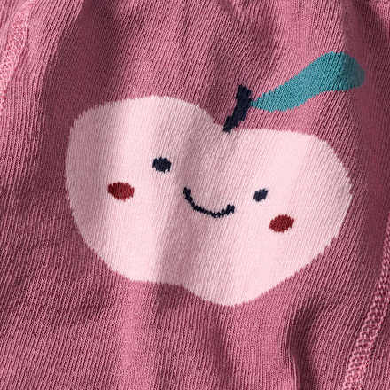 Strumpfhose mit Apfel-Motiv, rosa, Gr. 86/92 ALANA