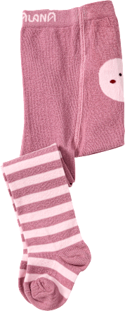 Strumpfhose mit Apfel-Motiv, rosa, Gr. 86/92 ALANA