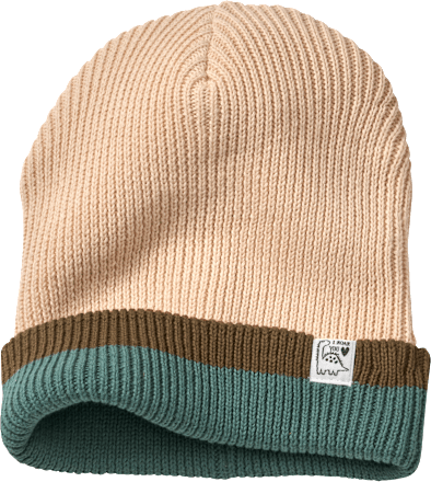 Mütze aus Strick mit Dino-Patch, beige, Gr. 52/53 ALANA