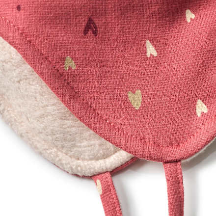 Mütze mit Herz-Muster & Futter, rosa, Gr. 42/43 ALANA