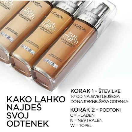 Tekoči puder True Match, 1W Golden Ivory L'ORÉAL PARiS