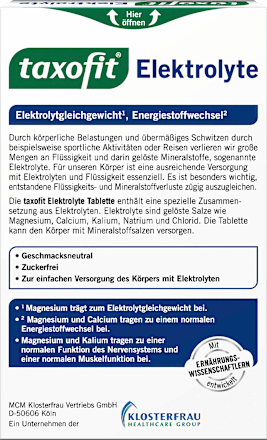 Elektrolyte Tablette 20 St taxofit