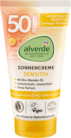 Sonnencreme sensitiv LSF 50 alverde NATURKOSMETIK
