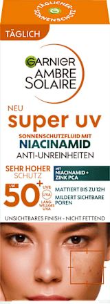 Sonnenfluid Gesicht super UV mit Niacinamid, LSF 50+ Garnier Ambre Solaire