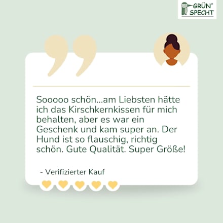 Mein kleiner Wärmefreund Kirschkern-Kissen Grünspecht