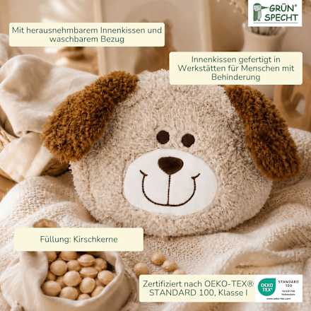 Mein kleiner Wärmefreund Kirschkern-Kissen Grünspecht