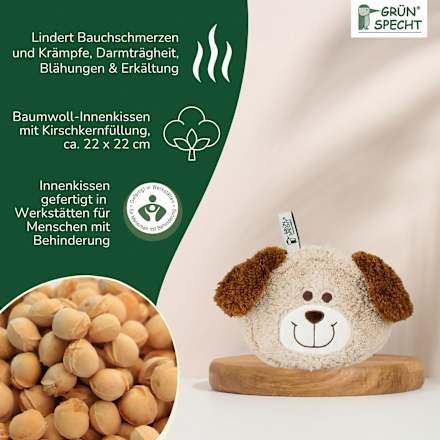 Mein kleiner Wärmefreund Kirschkern-Kissen Grünspecht