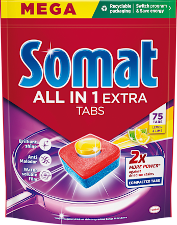 Mosogatógép tabletta All in 1 Extra Lemon & Lime Somat