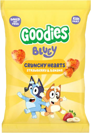 křupky srdíčka s příchutí banánu a jahody Goodies