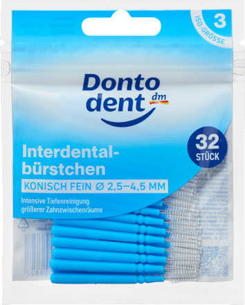 Interdentalbürsten 0,5 mm ISO 3, blau Dontodent