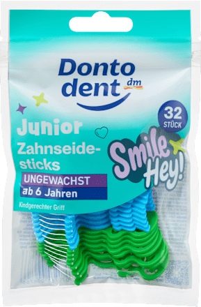 Zahnseidesticks Junior ab 6 Jahren, ungewachst Dontodent