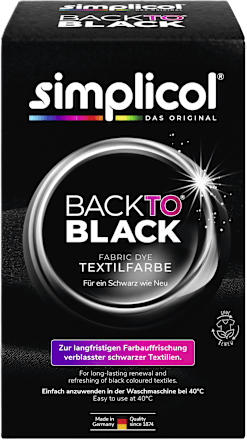 Back to Black boja za tkaninu – crna simplicol