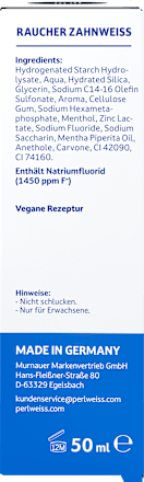 Zahnpasta Raucher Zahnweiß Perlweiss