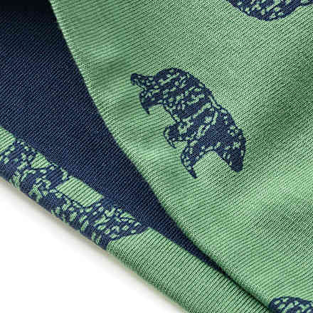 Loop Schal mit Bären- & Wald-Muster, grün ALANA