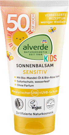 KIDS SENSITIV balzam za zaščito pred soncem, ZF 50 (visoka zaščita) alverde NATURKOSMETIK