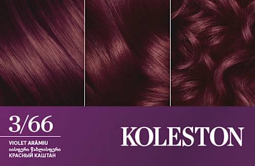 Vopsea permanentă 3/66 Violet arămiu WELLA KOLESTON
