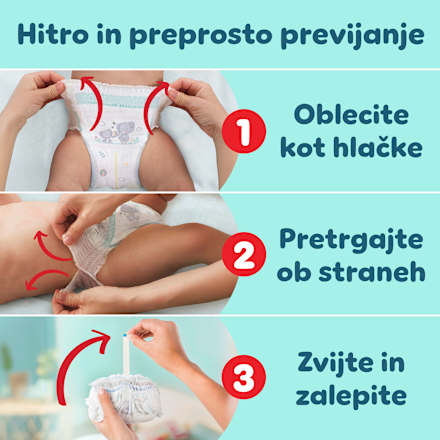 Hlačne plenice velikost 3 (6-11 kg) Pampers Premium Care