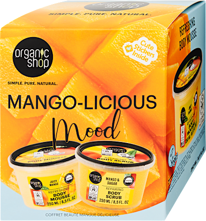 Testápoló szépségszett "Mango-licious Mood" 250ml+250ml organic shop