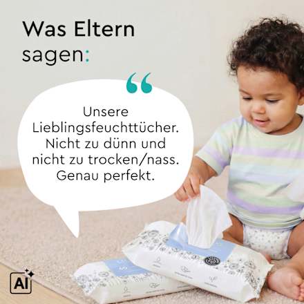 Feuchttücher mit 99 % Wasser (15 x 60 St) LILLYDOO