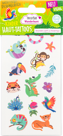 Kinder Haut-Tattoos Wunderbunt Fantastisches Dschungelreich  FruchtBar