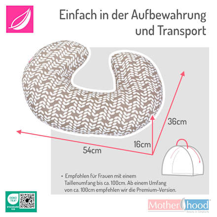 Stillkissen beige Motiv Blätter Motherhood