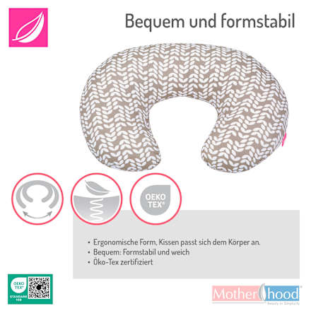 Stillkissen beige Motiv Blätter Motherhood
