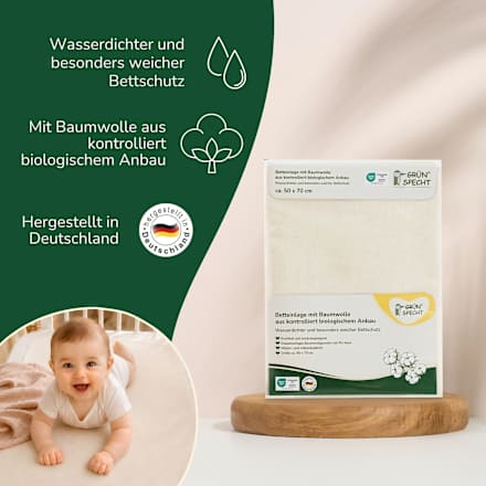 Betteinlage mit Baumwolle 50x70 cm Grünspecht