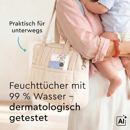 Feuchttücher mit 99% Wasser, Reisegröße  LILLYDOO
