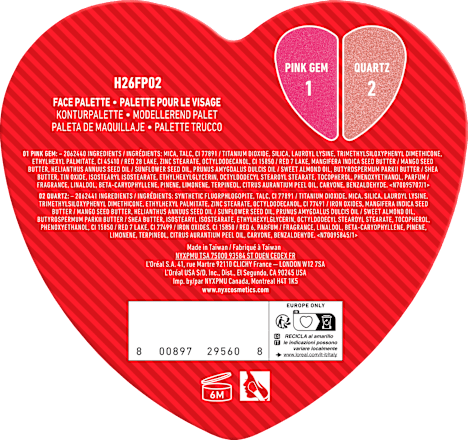Farbpalette XMAS 02 Gem it out pink NYX PROFESSIONAL MAKEUP