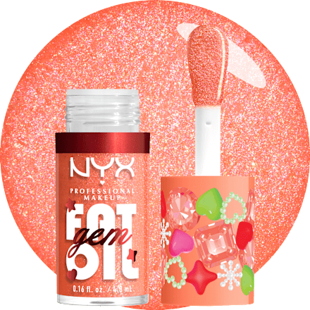 Lipgloss XMAS Fat Oil Gem Peach Diamond NYX PROFESSIONAL MAKEUP