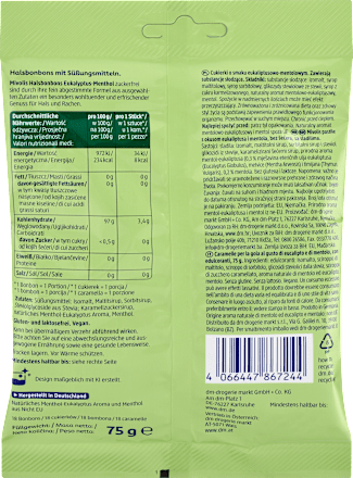 Eukalyptus-Menthol Mit ätherischen Ölen mit ätherischen Ölen Mivolis