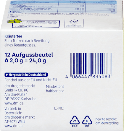 Fenchel-Anis-Kümmel Tee Mivolis