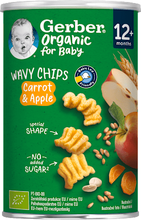 Wavy Chips mrkva a jablko Gerber Organic