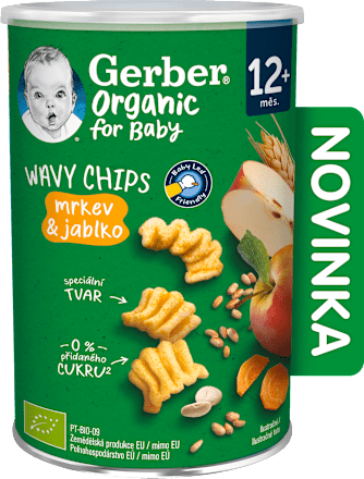 Wavy Chips mrkva a jablko Gerber Organic