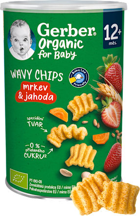 Wavy Chips mrkva a jahoda Gerber Organic