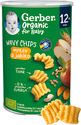 Wavy Chips mrkva a jablko Gerber Organic