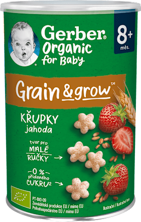 Bio Grain & Grow chrumky jahodové Gerber Organic